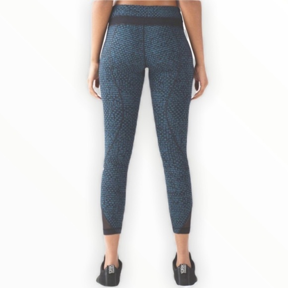 Lululemon Inspire ll Tights Shatter Weave Teal Training Gym Athletic - Picture 11 of 13